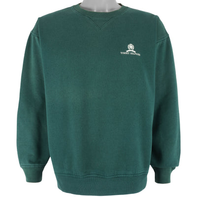 Tommy Hilfiger - Green Crew Neck Sweatshirt 1990s Medium