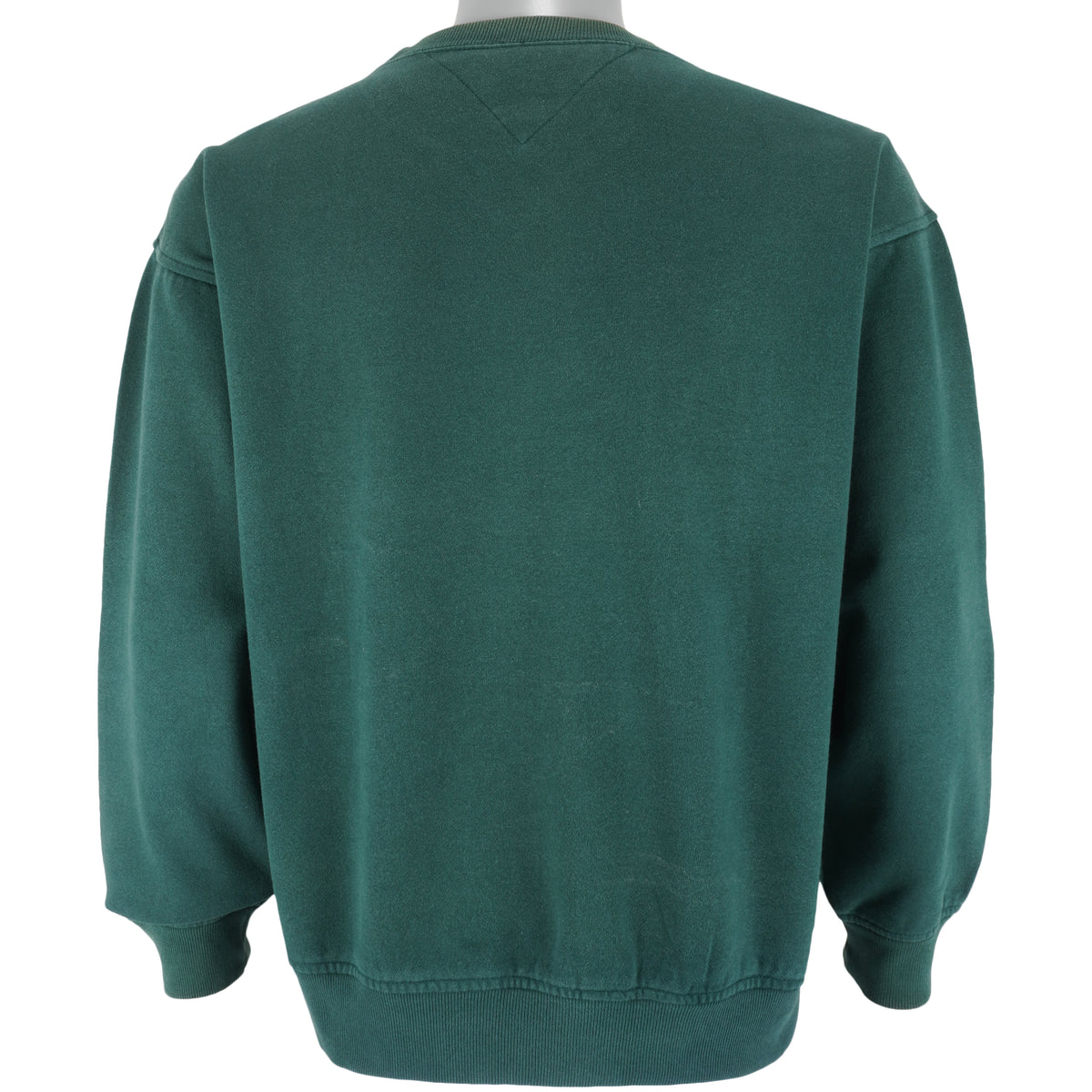 Tommy Hilfiger - Green Crew Neck Sweatshirt 1990s Medium Vintage Retro
