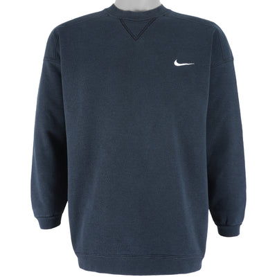 Nike - Black Crew Neck Sweatshirt 1990s Medium