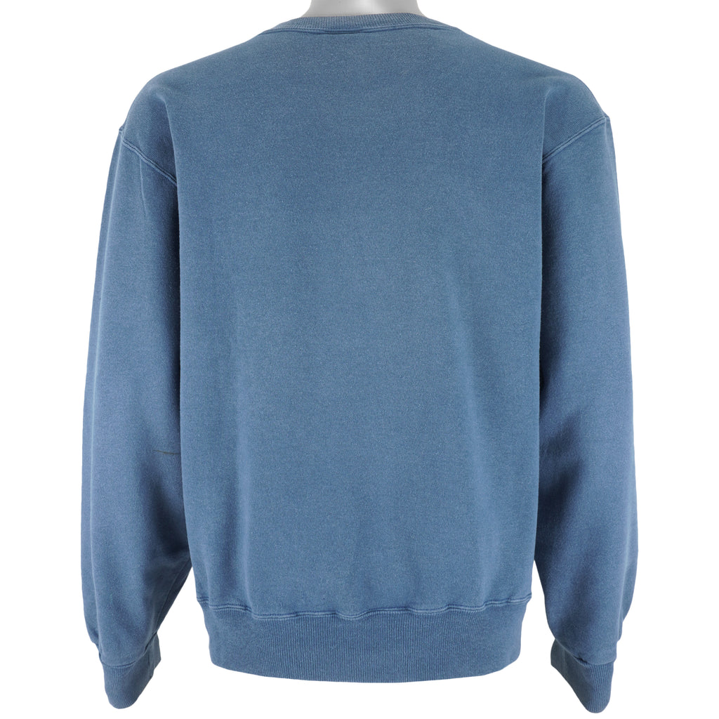 Champion - Blue Crew Neck Sweatshirt Large Vintage Retro