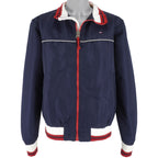 Tommy Hilfiger - Navy Blue Zip-Up Windbreaker X-Large Vintage Retro