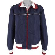 Tommy Hilfiger - Navy Blue Zip-Up Windbreaker X-Large Vintage Retro