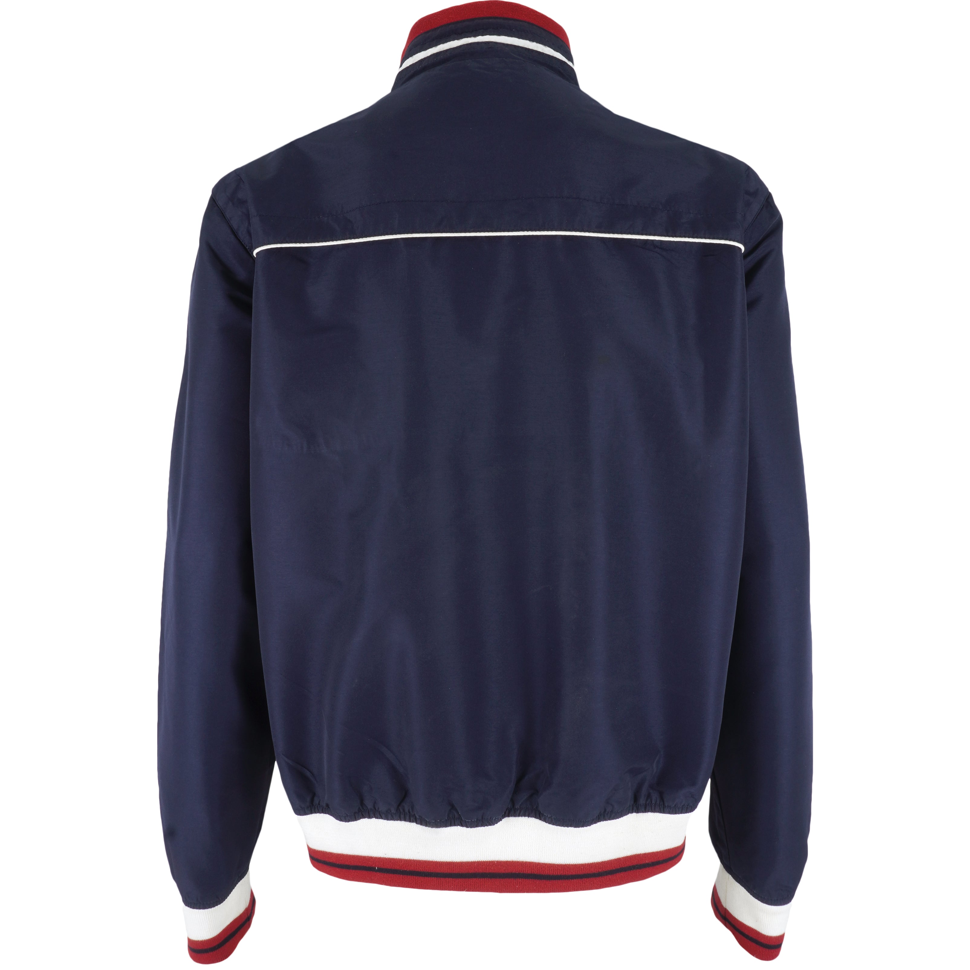 Tommy Hilfiger - Navy Blue Zip-Up Windbreaker X-Large Vintage Retro