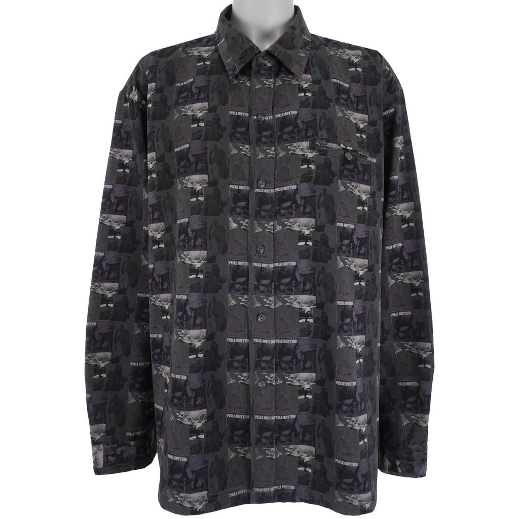 Vintage (Marc Buchanan) - Pelle Bhythm Pattern Long Sleeved Shirt XXX-Large Vintage Retro