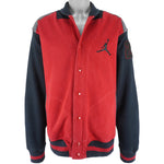 Jordan - Red & Black Button-Up Sweatshirt 2000s XX-Large