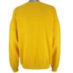 Calvin Klein - Yellow Spell-Out Crew Neck Sweatshirt 1990s X-Large Vintage Retro