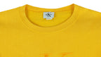 Calvin Klein - Yellow Spell-Out Crew Neck Sweatshirt 1990s X-Large Vintage Retro