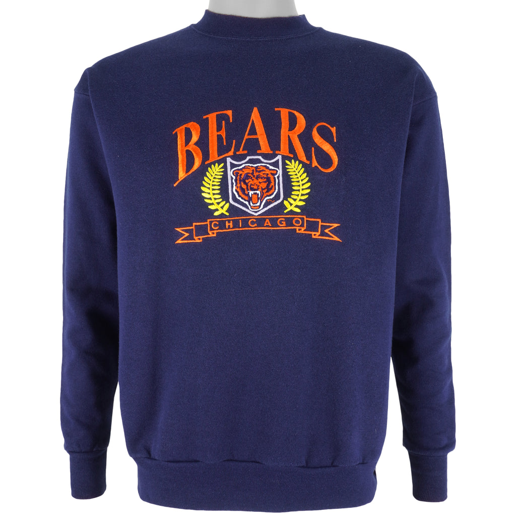 NFL (Logo 7) - Chicago Bears Crew Neck Sweatshirt 1990s Large Vintage Retro Football