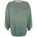 Nike - Light Green Classic Crew Neck Sweatshirt 1990s Large Vintage Retro