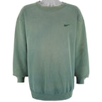 Nike - Light Green Classic Crew Neck Sweatshirt 1990s Large Vintage Retro