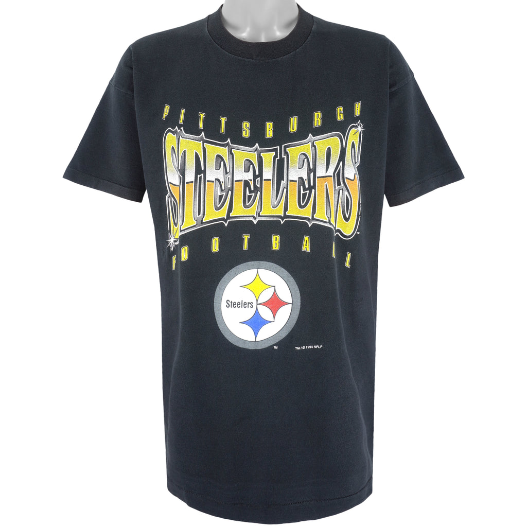 NFL (Salem) - Pittsburgh Steelers Spell-Out T-Shirt 1994 X-Large Vintage Retro Football