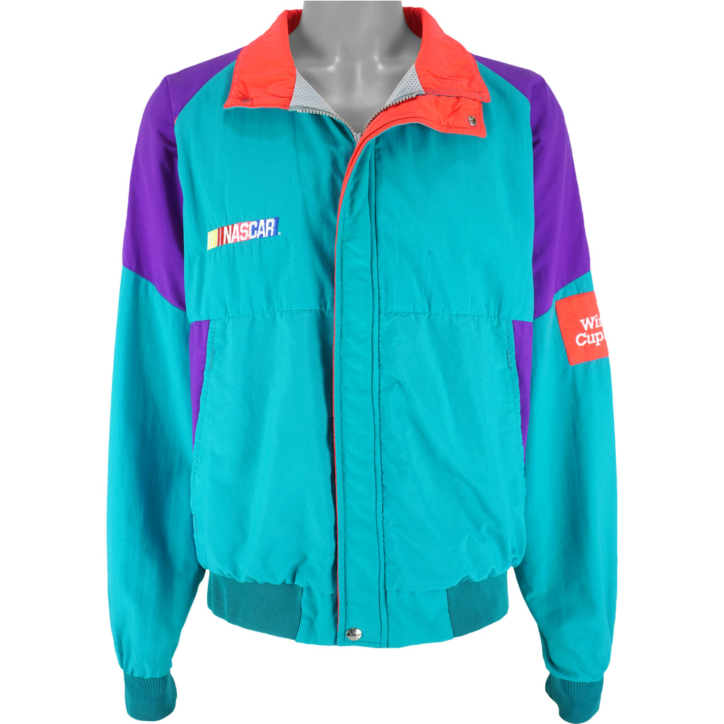 NASCAR (Chase) - Green & Purple Winston Cup Series Jacket 1990s XX-Large Vintage Retro