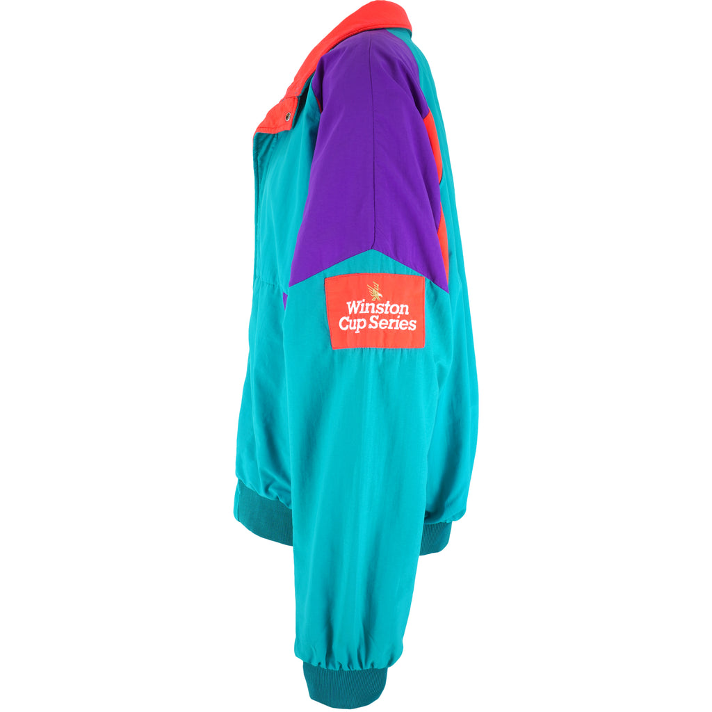 NASCAR (Chase) - Green & Purple Winston Cup Series Jacket 1990s XX-Large Vintage Retro