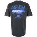 Harley Davidson - Colorado Springs, Pikes Peak T-Shirt 1990s X-Large Vintage Retro