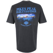 Harley Davidson - Colorado Springs, Pikes Peak T-Shirt 1990s X-Large Vintage Retro