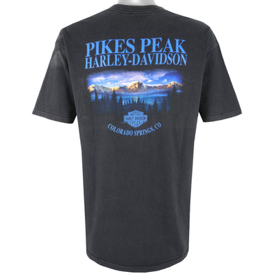 Harley Davidson - Colorado Springs, Pikes Peak T-Shirt 1990s X-Large