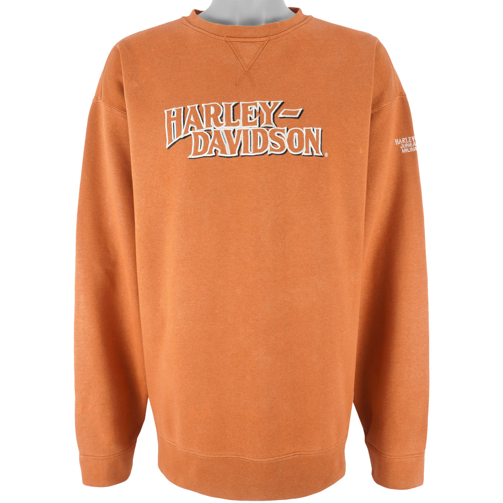 Harley Davidson - Milwaukee, Wisconsin Spell-Out Sweatshirt 1990s XX-Large Vintage Retro