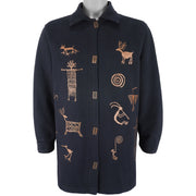Vintage - Native Drawing Long Sleeved Shirt X-Large Vintage Retro