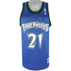 NBA (Champion) - Minnesota Timberwolves, Garnett #21 Jersey 1990s Large Vintage Retro Basketball