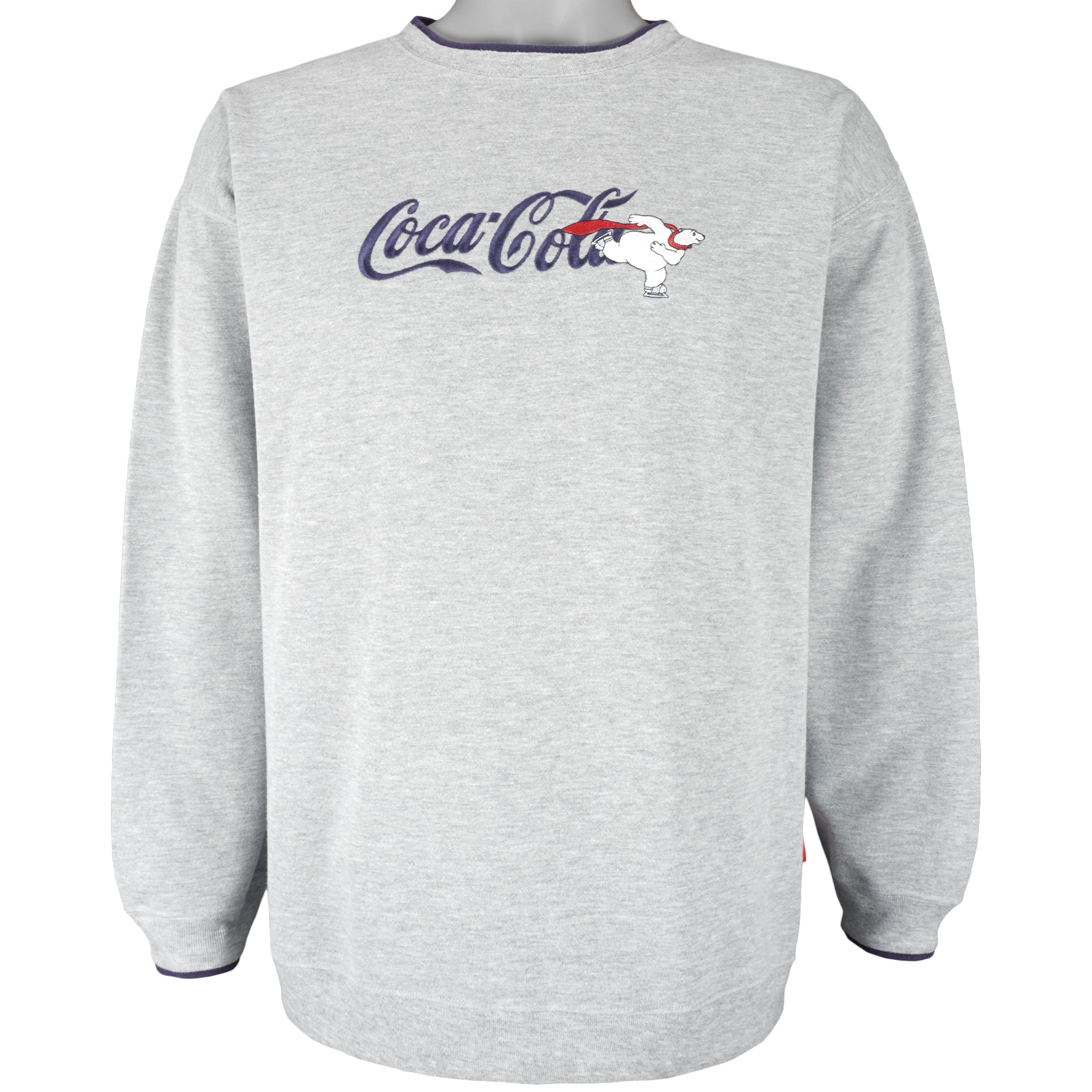 Vintage (Coca-Cola) - Polar Bear Embroidered Sweatshirt 1990s X-Large Vintage Retro