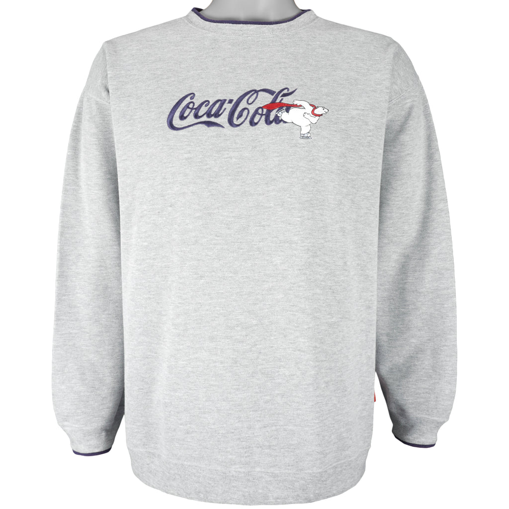 Vintage (Coca-Cola) - Polar Bear Embroidered Sweatshirt 1990s X-Large Vintage Retro