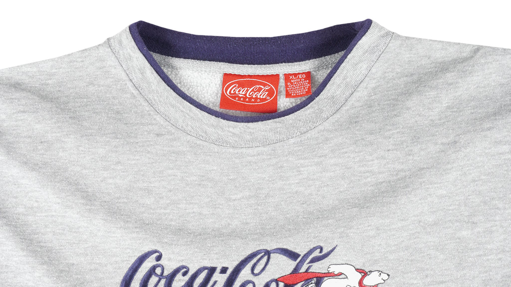 Vintage (Coca-Cola) - Polar Bear Embroidered Sweatshirt 1990s X-Large Vintage Retro