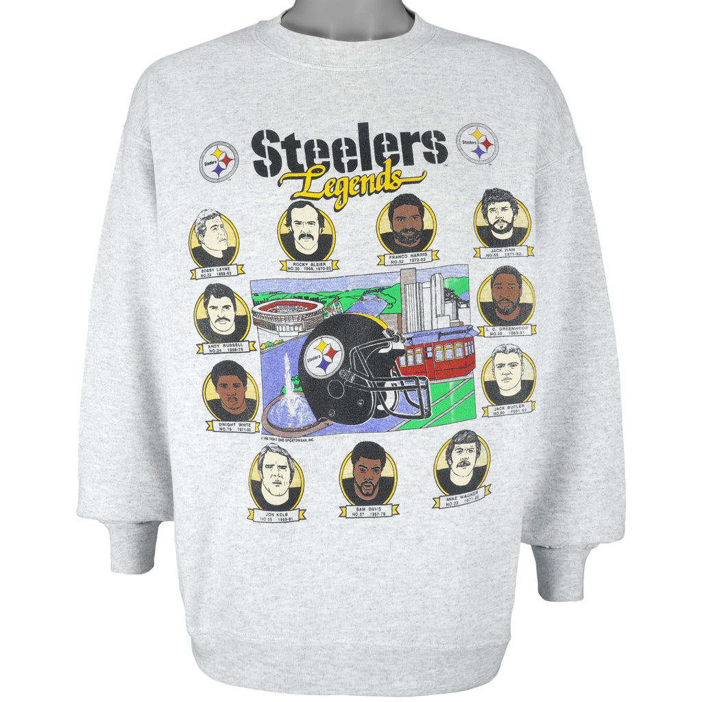 NFL (Oneita) - Pittsburgh Steelers Legends Crew Neck Sweatshirt 1990s X-Large Vintage Retro Football