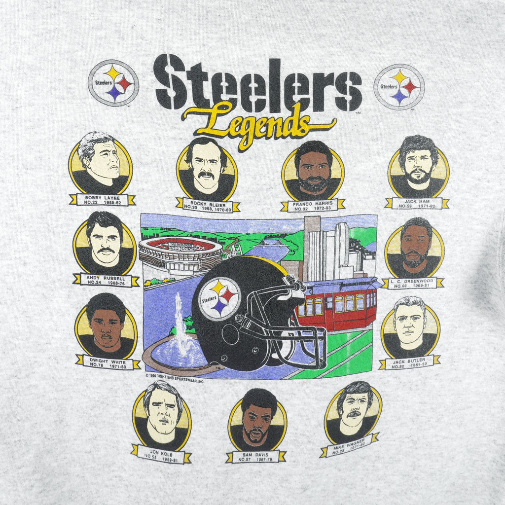 NFL (Oneita) - Pittsburgh Steelers Legends Crew Neck Sweatshirt 1990s X-Large Vintage Retro Football