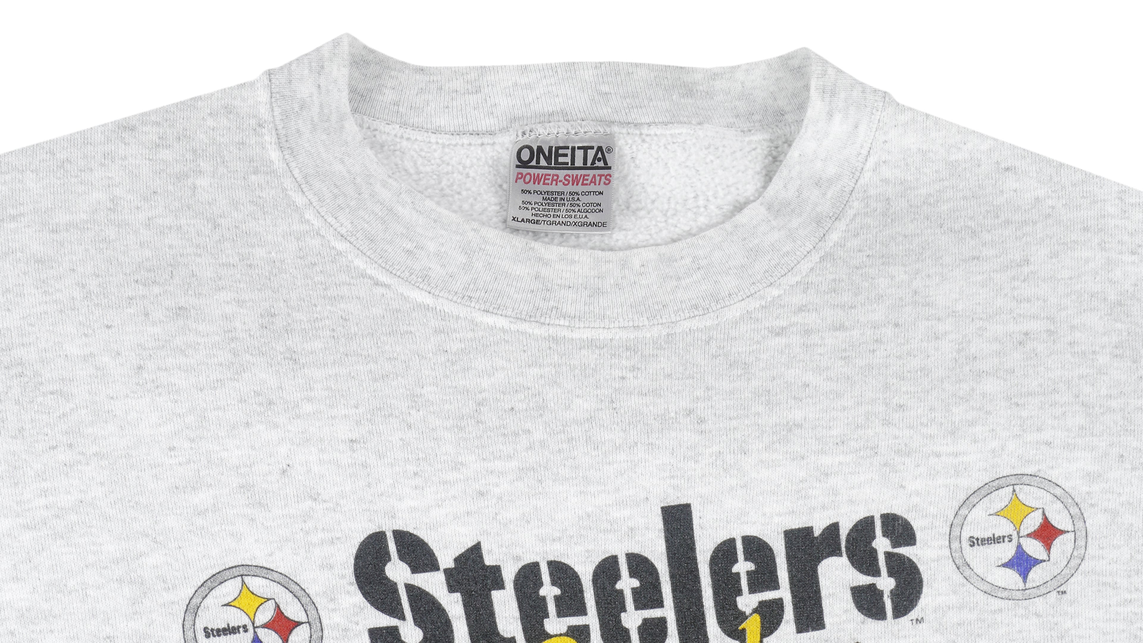 NFL (Oneita) - Pittsburgh Steelers Legends Crew Neck Sweatshirt 1990s X-Large Vintage Retro Football