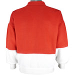 Nike - Red & White 1/4 Button-Up Sweatshirt 1990s Large Vintage Retro