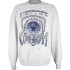 NFL (Jerzees) - Dallas Cowboys Big Logo Sweatshirt 1993 X-Large Vintage Retro Football