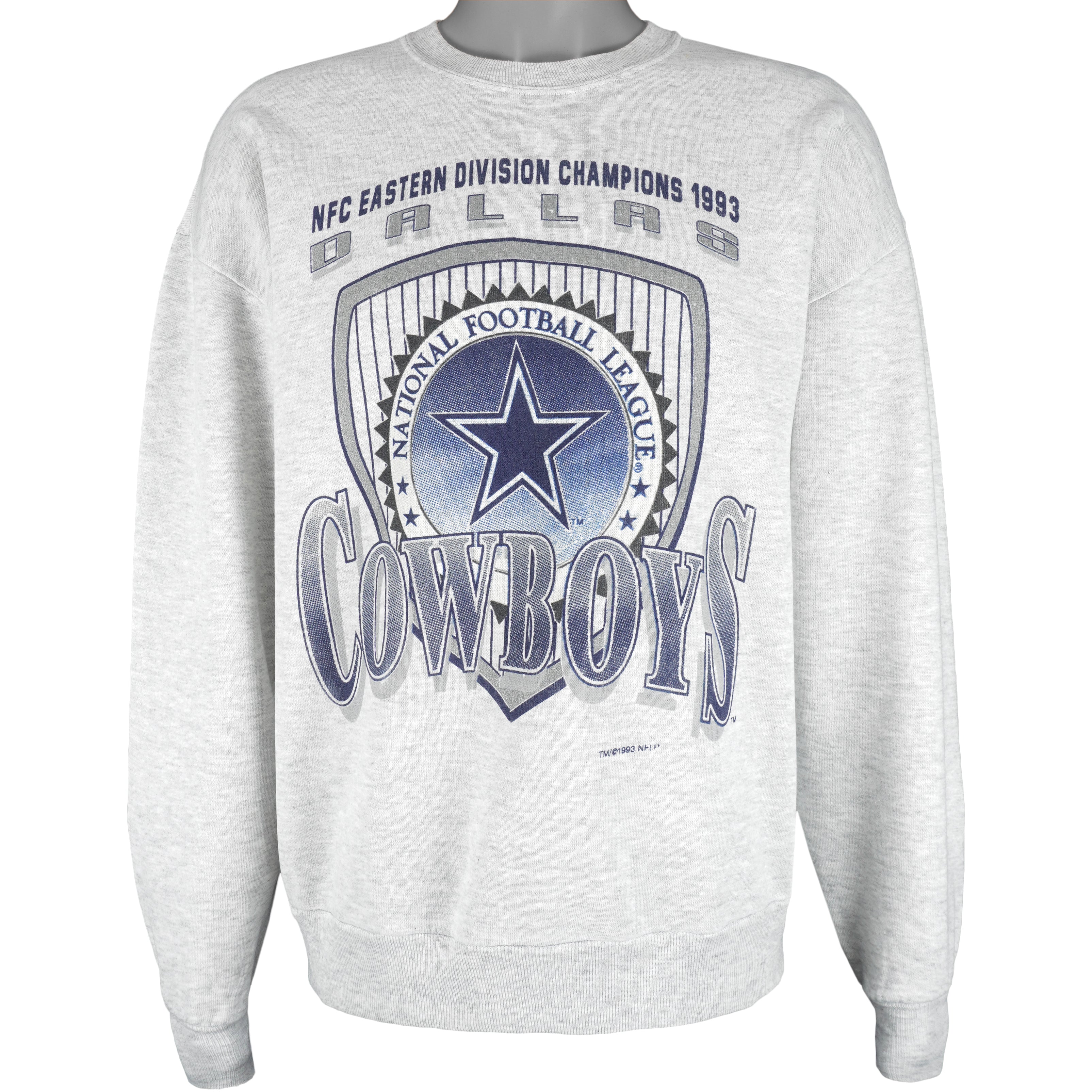 NFL (Jerzees) - Dallas Cowboys Big Logo Sweatshirt 1993 X-Large Vintage Retro Football