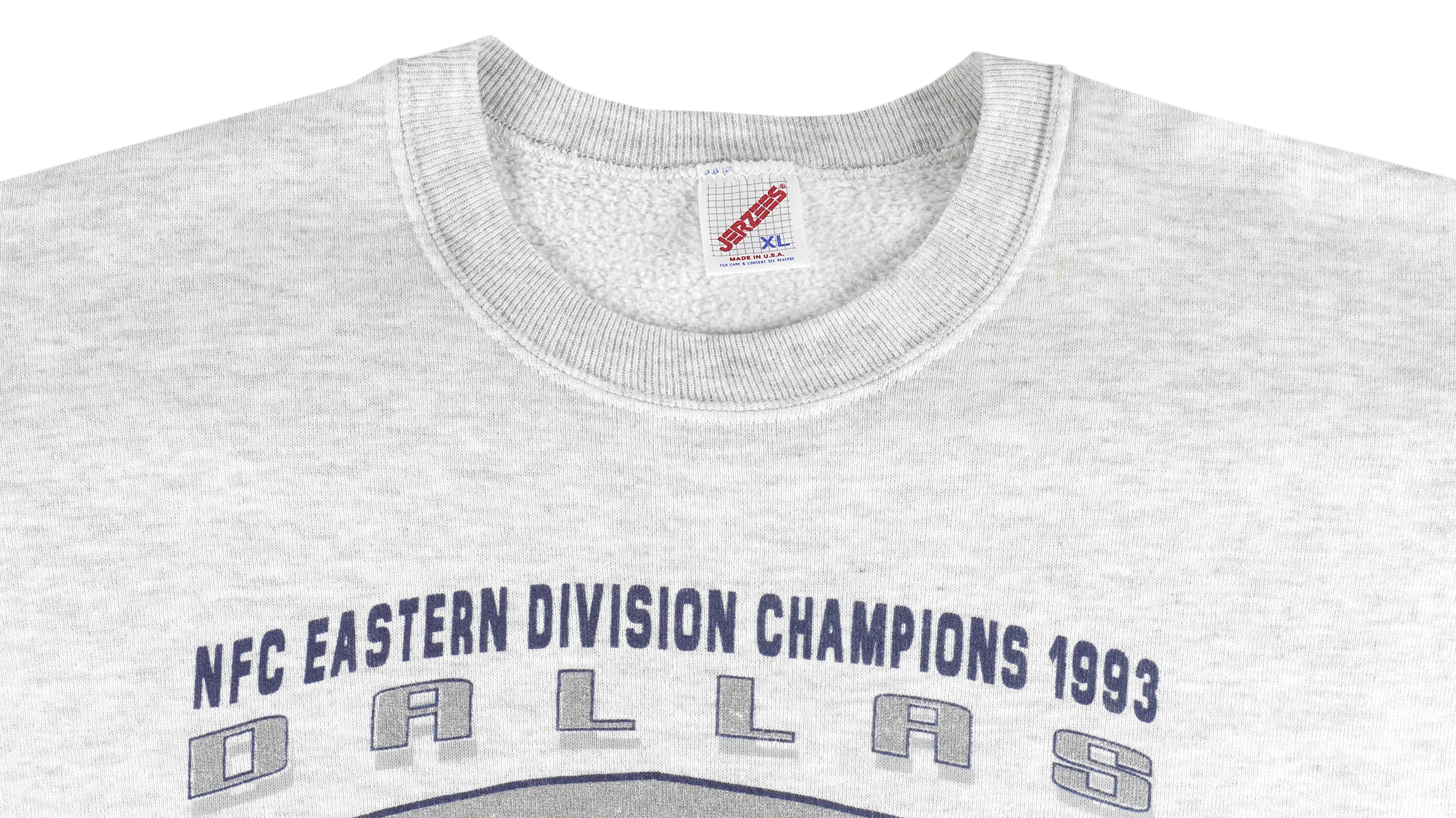 NFL (Jerzees) - Dallas Cowboys Big Logo Sweatshirt 1993 X-Large Vintage Retro Football