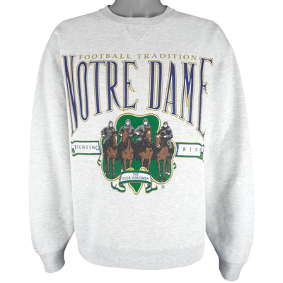 NCAA (Galt Sand) - Notre Dame Fighting Irish Crew Neck Sweatshirt 1990s Large