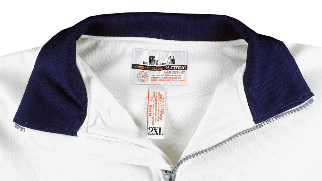 Vintage - The Billions Dollar Jeans Club 1/4 Zip Embroidered Sweatshirt 1990s XX-Large Vintage Retro