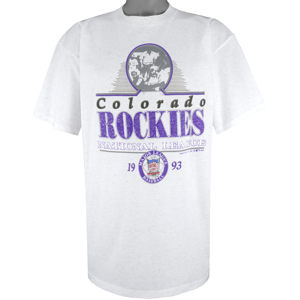 MLB (Trench) - Colorado Rockies T-Shirt 1992 X-Large Vintage Retro Baseball