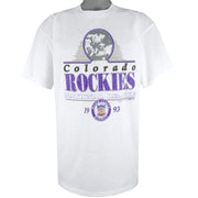 MLB (Trench) - Colorado Rockies T-Shirt 1992 X-Large Vintage Retro Baseball