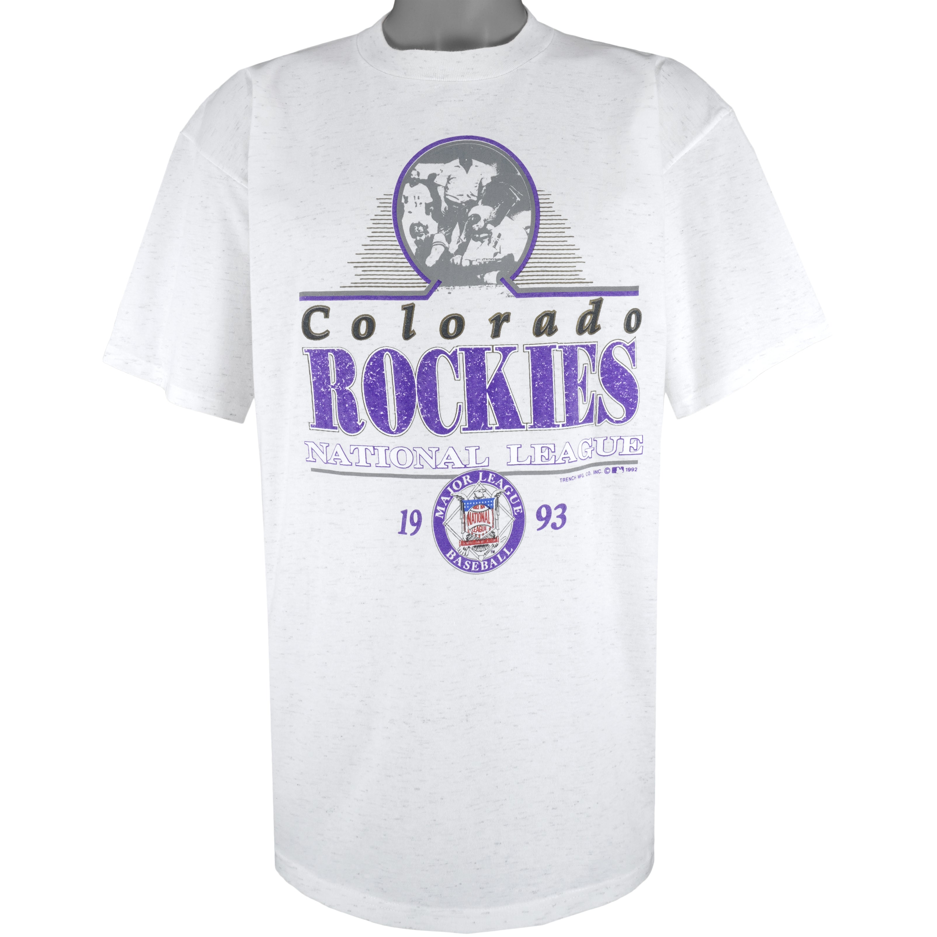 MLB (Trench) - Colorado Rockies T-Shirt 1992 X-Large Vintage Retro Baseball
