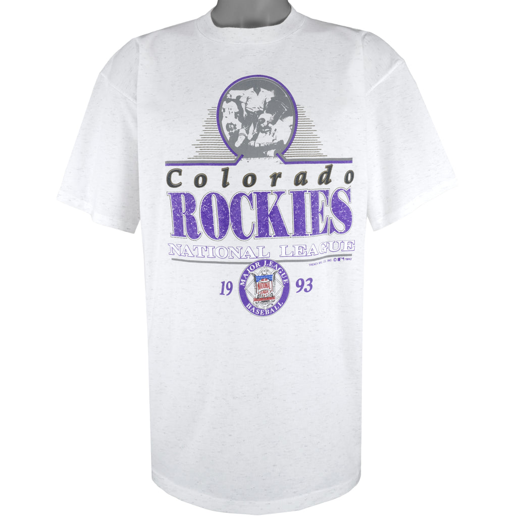 MLB (Trench) - Colorado Rockies T-Shirt 1992 X-Large Vintage Retro Baseball