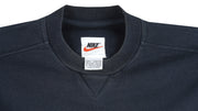 Nike - Black Big Logo Crew Neck Sweatshirt 1990s Small Vintage Retro