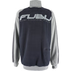 FUBU - Black Spell-Out Turtleneck Sweatshirt 1990s XX-Large Vintage Retro