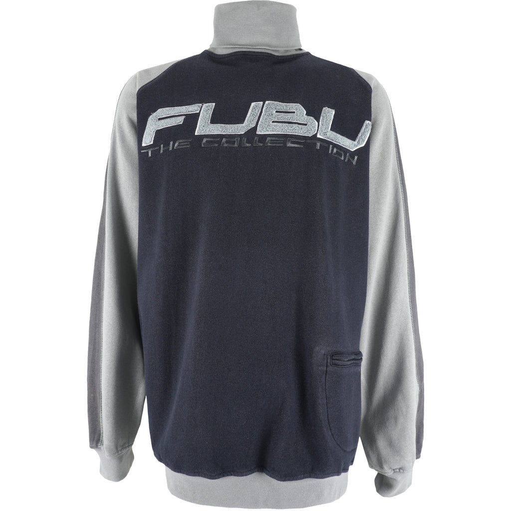 FUBU - Black Spell-Out Turtleneck Sweatshirt 1990s XX-Large Vintage Retro