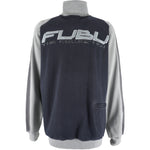FUBU - Black Spell-Out Turtleneck Sweatshirt 1990s XX-Large Vintage Retro
