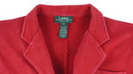 Ralph Lauren - Red Button-Up Sweatshirt 1990s Medium Vintage Retro