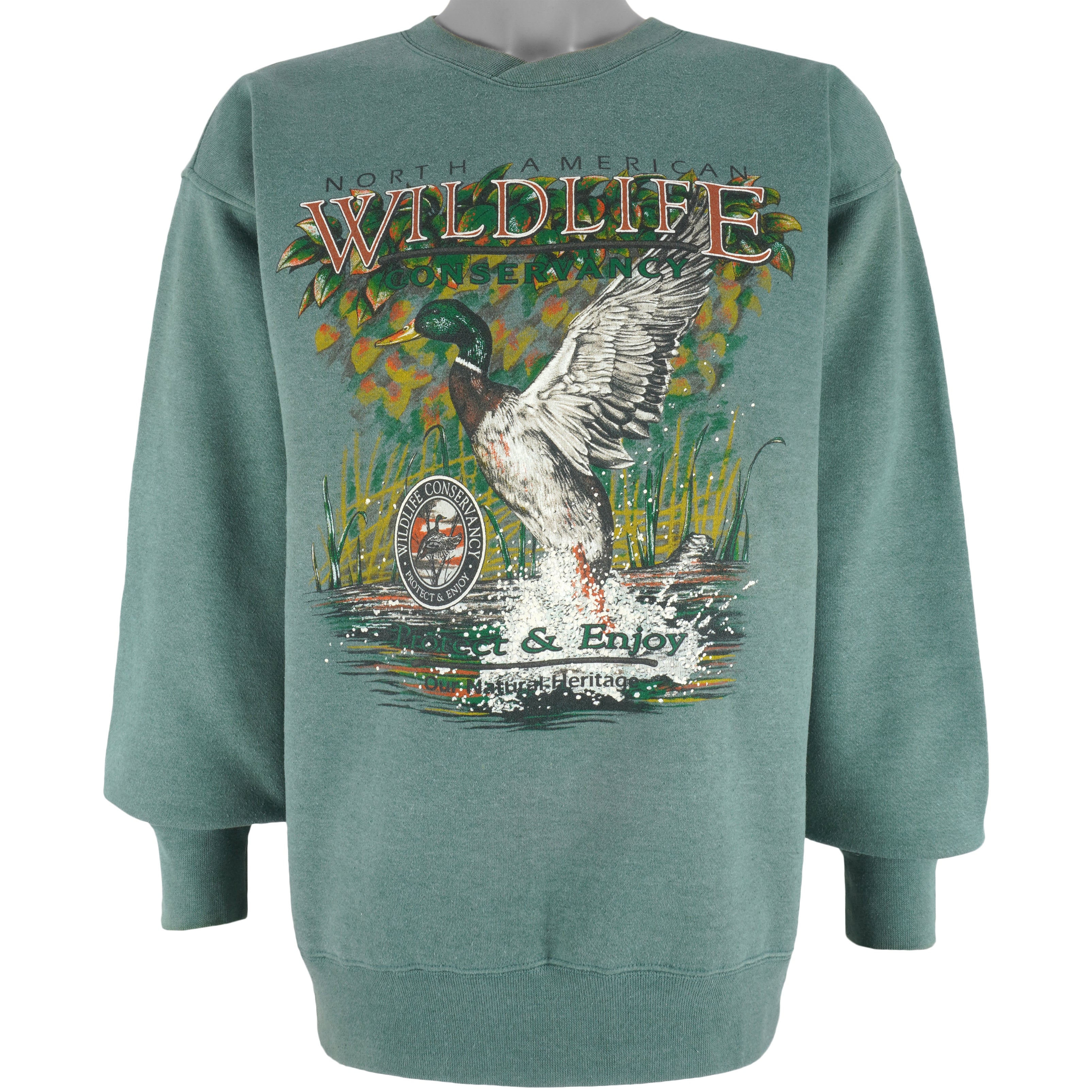 Vintage (Players) - North American, Wildlife Sweatshirt 1990s Large Vintage Retro