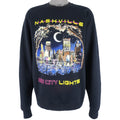 Vintage - Black Nashville Big City Lights Sweatshirt 1990s X-Large Vintage Retro