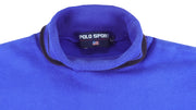 Ralph Lauren - Blue RL Polo Sport Turtleneck Sweatshirt 1990s Large Vintage Retro