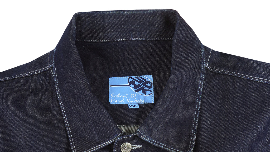 Vintage - Blue Jeans School Of Hard Knocks Button-Up Jacket 1990s XX-Large Vintage Retro