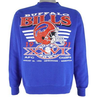 NFL (Trench) - Buffalo Bills Super Bowl XXVI Crew Neck Sweatshirt 1992 Medium