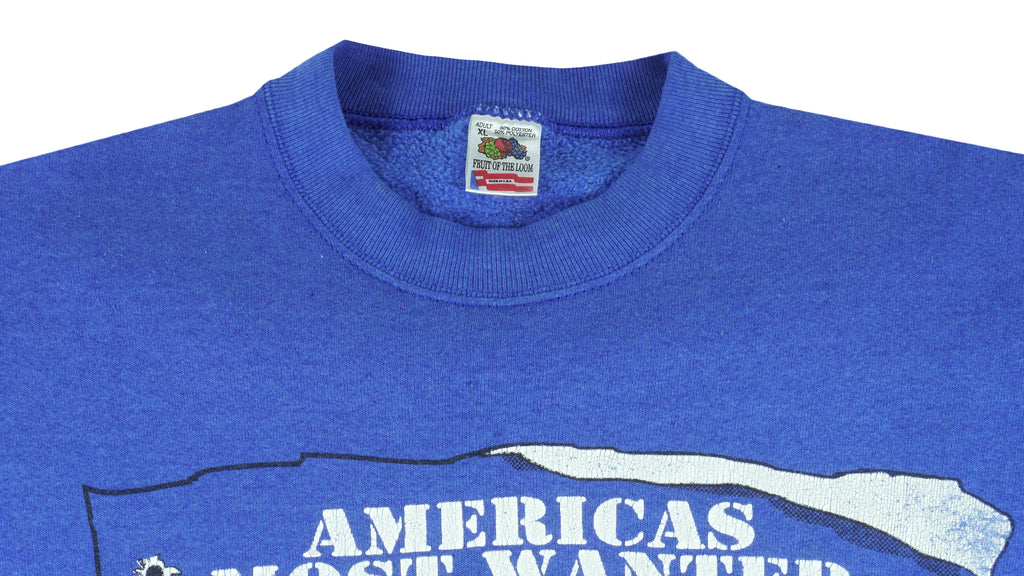 Vintage - Americans Most Wanted Crew Neck Sweatshirt 1914 X-Large Vintage Retro